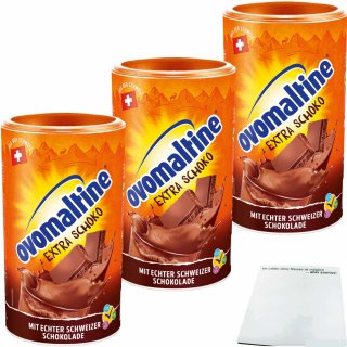 Ovomaltine Extra Schokolade 3er Pack (3x450g Dose) + usy Block