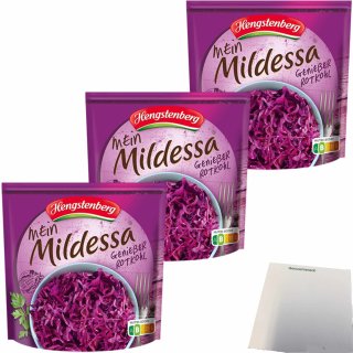 Hengstenberg Mildessa Genießer Rotkohl 3er Pack (3x150g Beutel) + usy Block
