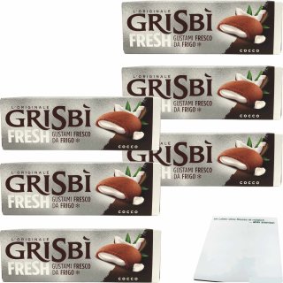 Grisbi Cocco, Kekse mit Kokosnuss Füllung 6er Pack (6x135g Packung) + usy Block