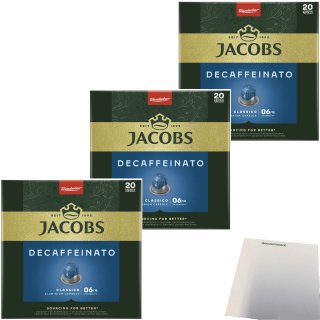 Jacobs Decaffeinato Lungo Kapseln 3er (3x104g Packung) + usy Block