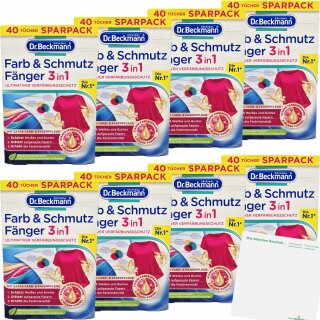 Dr. Beckmann Farb & Schmutzfänger 8er Pack (8x40 Tücher Box) + usy Block