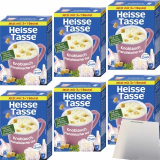 Heisse Tasse Knoblauch Französischer Art Suppe 6er Pack (6x 4 Beutel a 19,5g) + usy Block