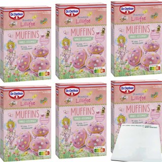 Dr. Oetker Prinzessin Lillifee Muffins Vanille-Geschmack 6er Pack (6x397g Packung) + usy Block