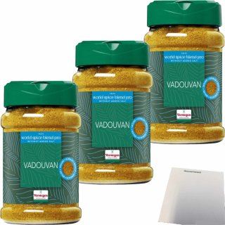 Vadouvan Gewürzmischung, Pulver, Verstegen 3er Pack (3x160g Dose) + usy Block