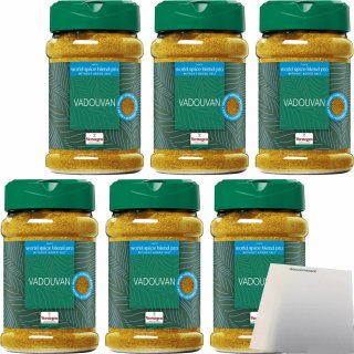 Vadouvan Gewürzmischung, Pulver, Verstegen 6er Pack (6x160g Dose) + usy Block