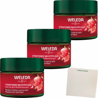Weleda Granatapfel Nachtcreme 3er Pack (3x40ml Tiegel) + usy Block