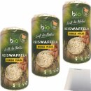 biozentrale Reiswaffeln Hirse Mais 3er Pack (3x100g Packung) + usy Block