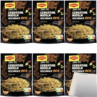 Maggi Magic Asia Gebratene Nudeln Geschmack Ente 6er Pack (6x119g Beutel) + usy Block
