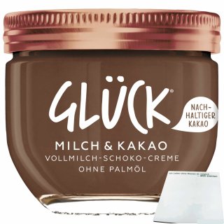Glück Milch & Kakao (200g Glas) + usy Block