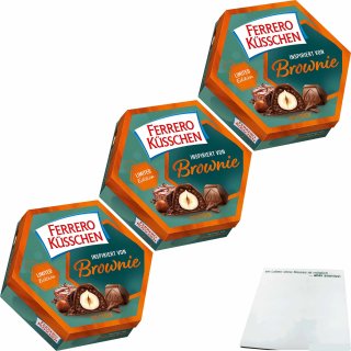 Küsschen Brownie 3er Pack (3x182g Packung) + usy Block