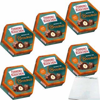Küsschen Brownie 6er Pack (6x182g Packung) + usy Block