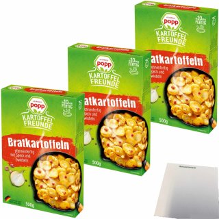 Popp Bratkartoffeln 3er Pack (3x500g Packung) + usy Block