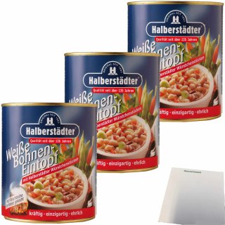 Halberstädter Weiße Bohnensuppe 3er Pack (3x800g Dose) + usy Block