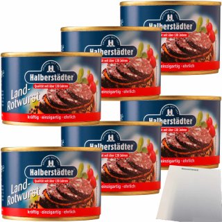 Halberstädter Landrotwurst 6er Pack (6x160g Dose) + usy Block
