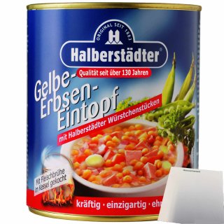 Halberstädter gelber Erbseneintopf (800g Dose) + usy Block