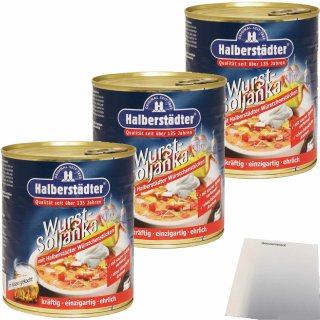 Halberstädter Wurst-Soljanka 3er Pack (3x800ml Dose) + usy Block