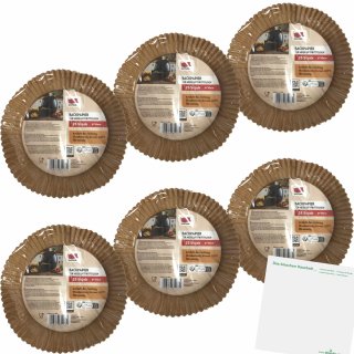 Backpapier für Heißluftfritteusen 6er Pack (6x Packung mit 25Stk, ⌀16cm) + usy Block