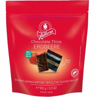 Halloren Chocolate Thins Erdbeer (150g Beutel)
