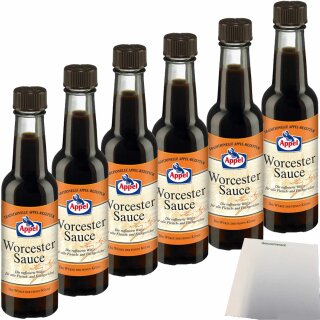 Appel Worcestersauce 6er Pack (6x140ml Flasche) + usy Block