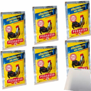 Podravka Hühnersuppe mit Nudel 6er Pack (6x62g Beutel) + usy Block