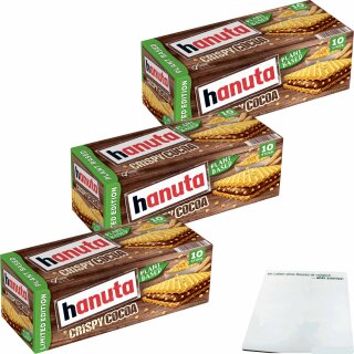 hanuta plant based Crispy Cocoa 3er Pack (3x220g Packung) + usy Block