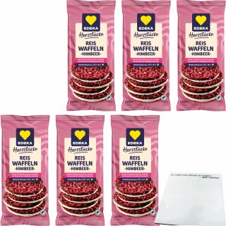 Edeka Reiswaffeln Himbeer mit Zartbitterschokolade 6er Pack (6x64g Packung) + usy Block