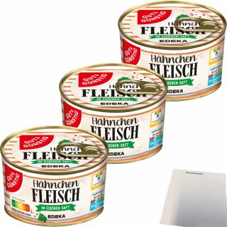 G&G Hähnchenfleisch im eigenen Saft 3er Pack (3x300g Dose) + usy Block