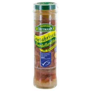 Feinkost Dittmann Kantabrische Sardellenfilets (50g Glas)