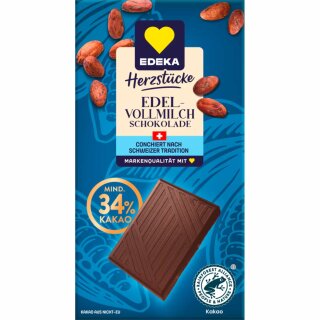 Edeka Herzstücke Edelvollmilch Schokolade (100g Tafel)