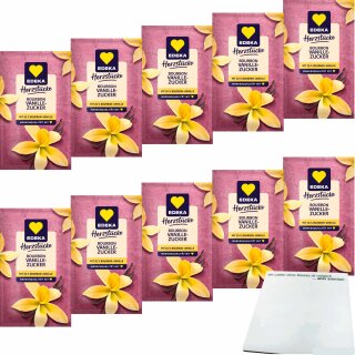 Edeka Herzstücke Bourbon-Vanillezucker Bundle (10x8g Packung) + usy Block