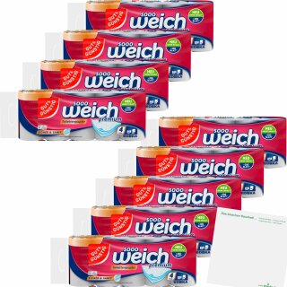 Gut&Günstig Toilettenpapier premium 4-lagig 9er Pack (90 Rollen) + usy Block