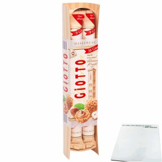 Giotto Haselnuss (4 Streifen mit je 9 Stück, 154g Packung) + usy Block