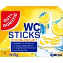 Gut&Günstig WC-Sticks Lemon 3er Pack (3x 4x40g Packung) + usy Block