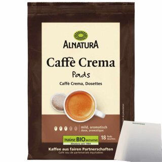 Alnatura Bio Caffe Crema Pads 18er (1x126g Packung) + usy Block