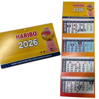 Haribo Wandkalender 2026 (4 Monatskalender)