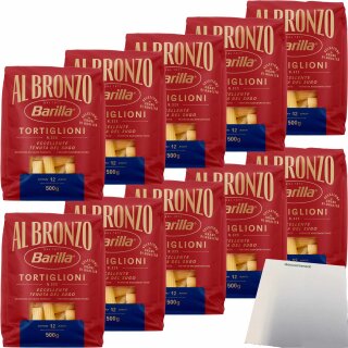 Barilla Albronzo Tortiglioni N.325 10er Pack (10x500g Packung) + usy Block