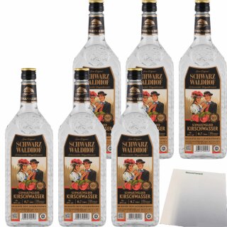 Schwarzwaldhof Kirschwasser 40% vol 6er Pack (6x0,7L Flasche) + usy Block
