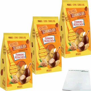 Küsschen Cremige Schokoeier mit Mandel 3er Pack (3x100g Tüte) + usy Block