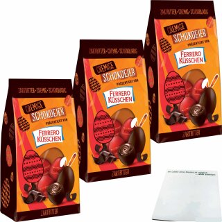 Küsschen Cremige Schokoeier Zartbitter 3er Pack (3x100g Tüte) + usy Block