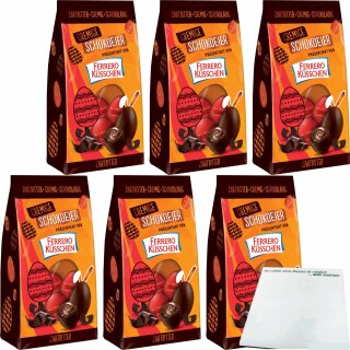 Küsschen Cremige Schokoeier Zartbitter 6er Pack (6x100g Tüte) + usy Block