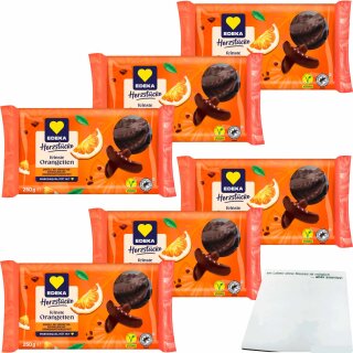 Edeka Herzstücke Orangetten mit Zartbitterschokolade 6er Pack (6x250g Packung) + usy Block