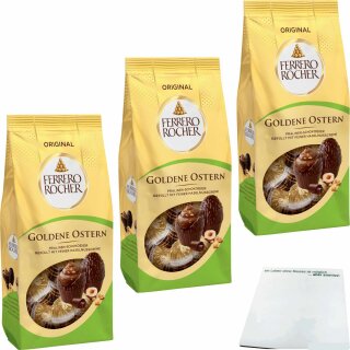 Rocher Goldene Ostern Milchschokolade 3er Pack (3x90g Packung) + usy Block