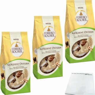 Rocher Goldene Ostern Weiße Schokolade 3er Pack (3x90g Packung) + usy Block
