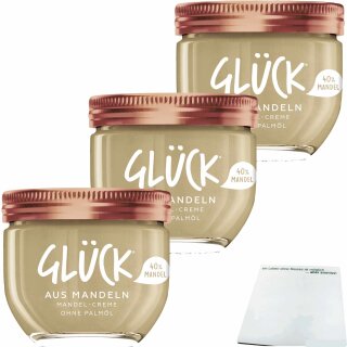 Glück aus Mandeln 3er Pack (3x200g Glas) + usy Block