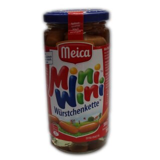 Meica Mini Wini Würstchen-Kette 30 extra-knackige Mini-Würstchen 4er Pack (4x190g Glas)