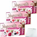 Yogurette Panna Cotta Rote Früchte 3er Pack (3x100g Packung) + usy Block