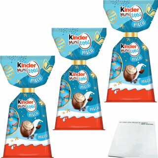 Kinder Mini Eggs Milch 3er Pack (3x85g Packung) + usy Block