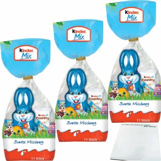 Kinder Mix Bunte Mischung Ostern 3er Pack (3x132g Packung) + usy Block