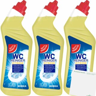 Gut&Günstig WC Reiniger Zitronenfrische 3er Pack (3x1L Flasche) + usy Block