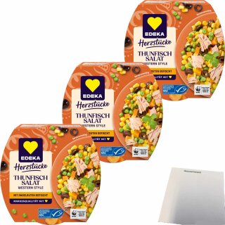 Edeka Herzstücke Thunfischsalat Western Style 3er Pack (3x160g Dose) + usy Block